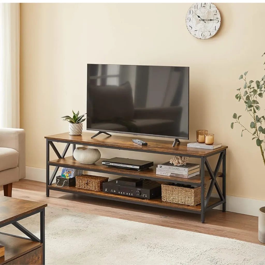 SensaHome vintage tv-meubel 140x40x62,5 cm bruin
