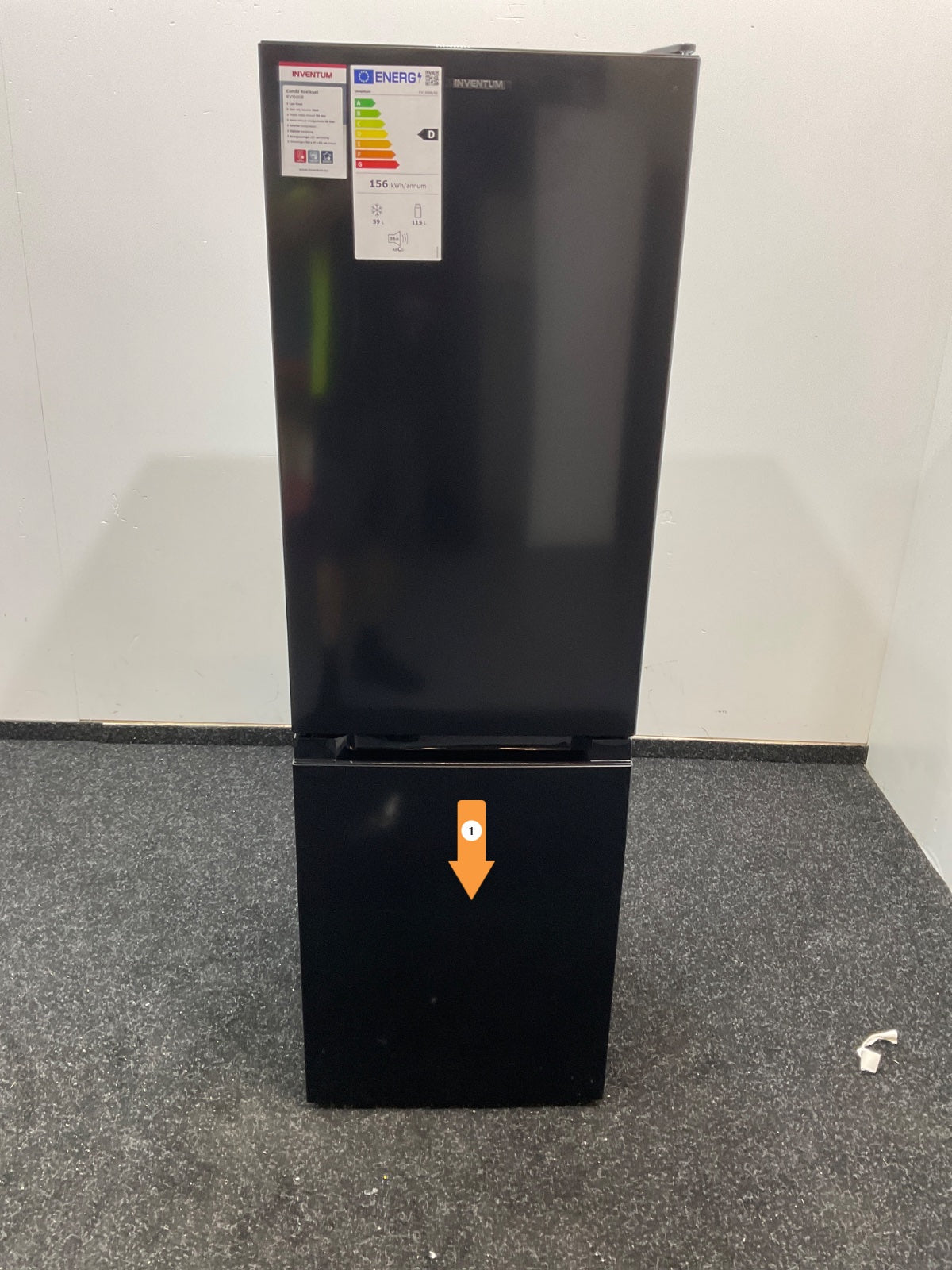 Inventum koelkast KV1500B - Zwart