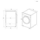 Haier warmtepompdroger HD90-A3Q979U1 I-Pro Series 