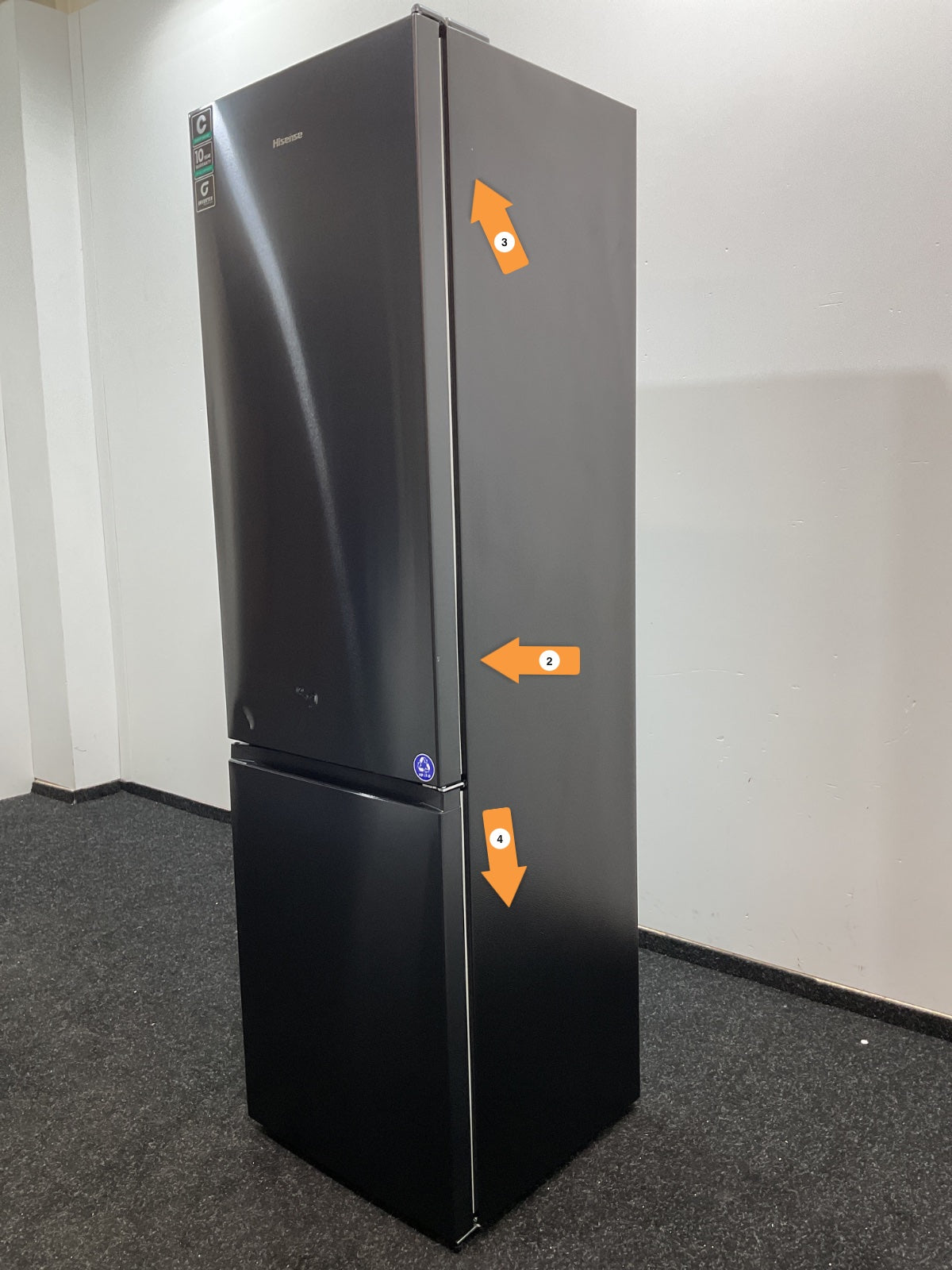 Hisense koelkast RB440N4AFC - Zwart 