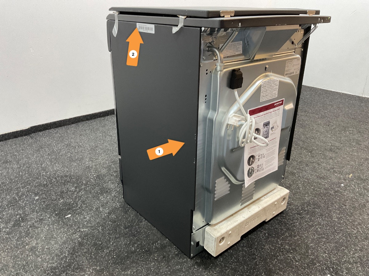 Inventum gasfornuis VFG6034WGZWA - Elektrische oven - Zwart