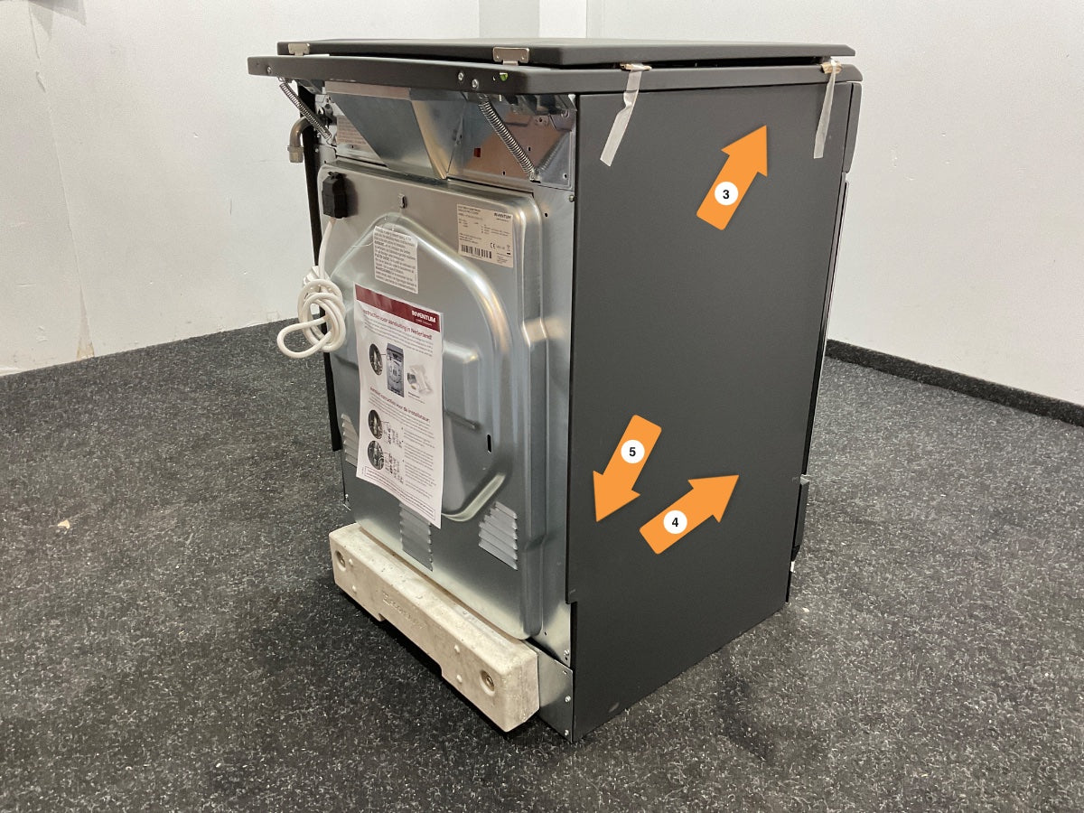 Inventum gasfornuis VFG6034WGZWA - Elektrische oven - Zwart