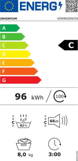 Inventum warmtepompdroger VDW8030W - 8kg 