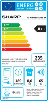 Sharp warmtepompdroger KDHHH8S7GW21BX - Wit