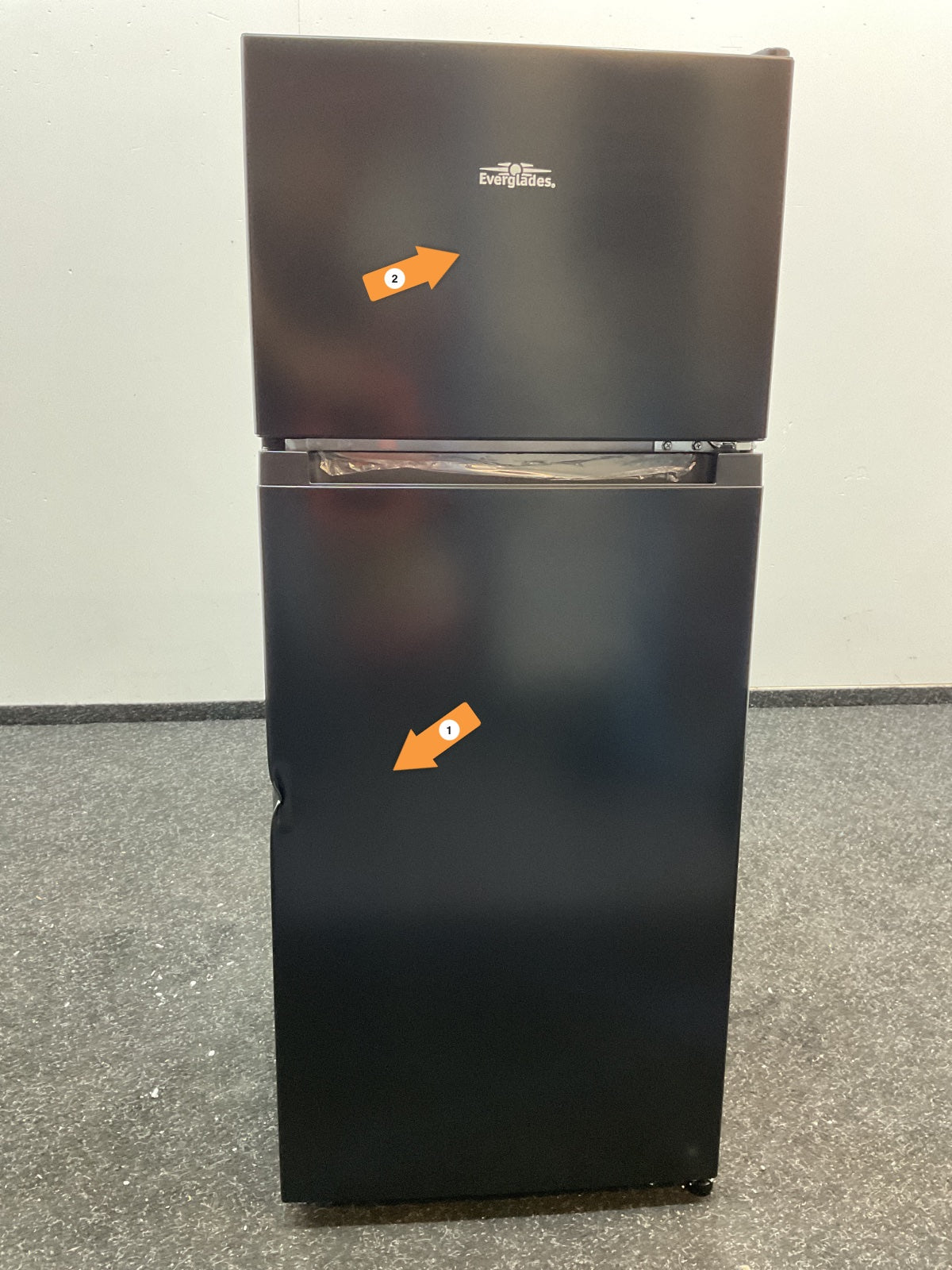 Everglades koelkast EVTD3020 - Zwart - 124 Liter