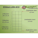 Wildraster / Bosomheining 50 meter – Verzinkt draadgaas 100/08/15 – Geknoopt gaas 
