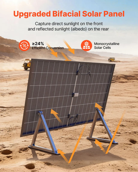 VEVOR Bifaciale Zonnepanelen 2 stuks - 400W