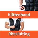 DH FitLife Verstelbaar gewichtsvest 20KG voor spieropbouw en krachttraining | verzwaarde vest | loopvest dames heren | fitness trainingsvest