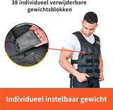 DH FitLife Verstelbaar gewichtsvest 20KG voor spieropbouw en krachttraining | verzwaarde vest | loopvest dames heren | fitness trainingsvest