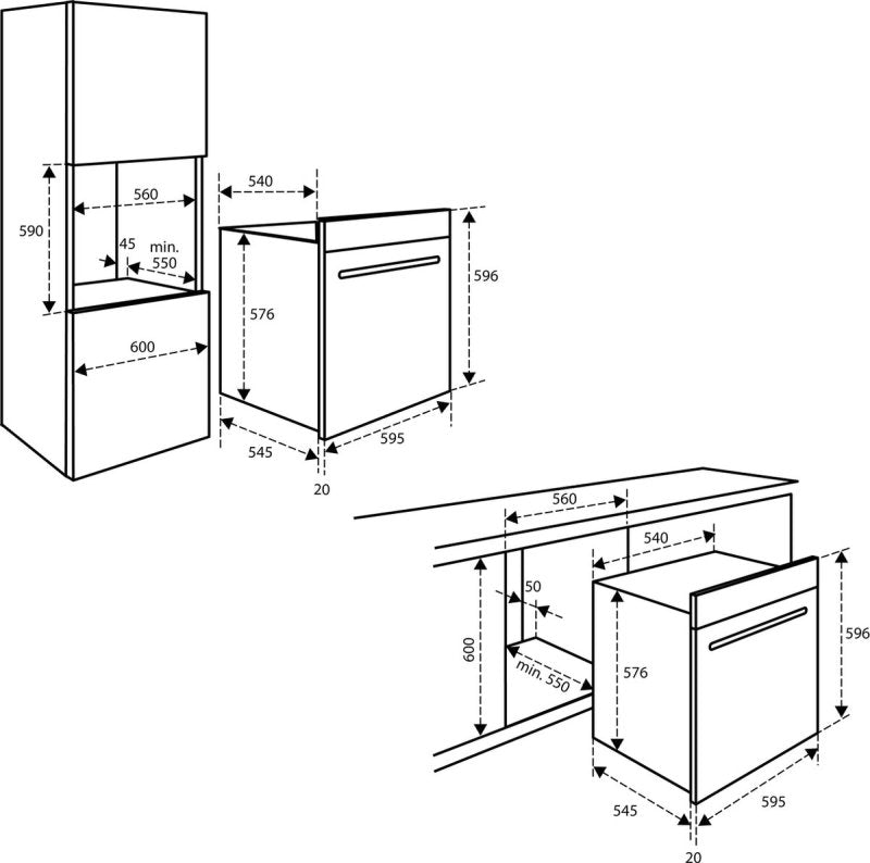 Inventum inbouw oven IOH6072RK - Hetelucht - Grill