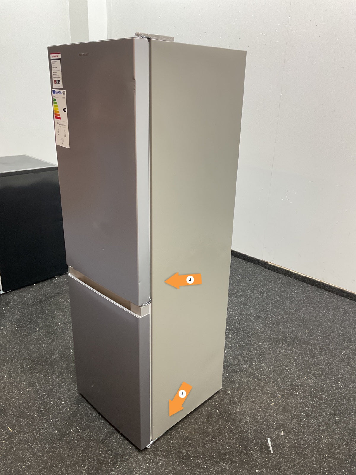 Inventum koelkast KV1500S - Vrijstaand - Zilver