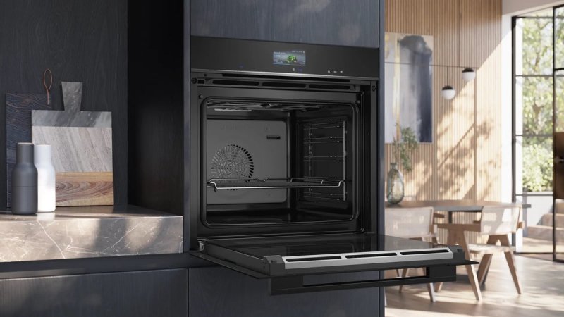 Siemens inbouwoven HS736G1B1 - iQ700 - met stoom - Zwart