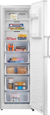 Inventum VR1850W No Frost kastmodel vriezer energiezuinig - 272 liter - 185 cm hoog - Supervriezen - Superkoelen - Energielabel C - Ledverlichting - Geschikt voor garage tot -15°C - Diepvrieskast - Vrijstaand - 8 lades/vakken - Wit