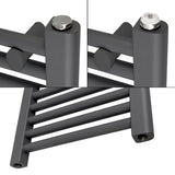 Badkamerradiator Sahara met zijaansluiting, handdoekradiator in antraciet, 40 × 80 cm + elektrisch verwarmingselement 300W grafiet