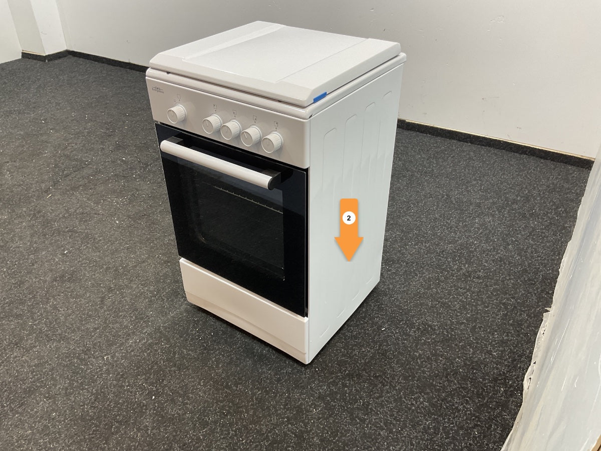 Everglades gasfornuis met gasoven EVCK039 - Wit - 50cm