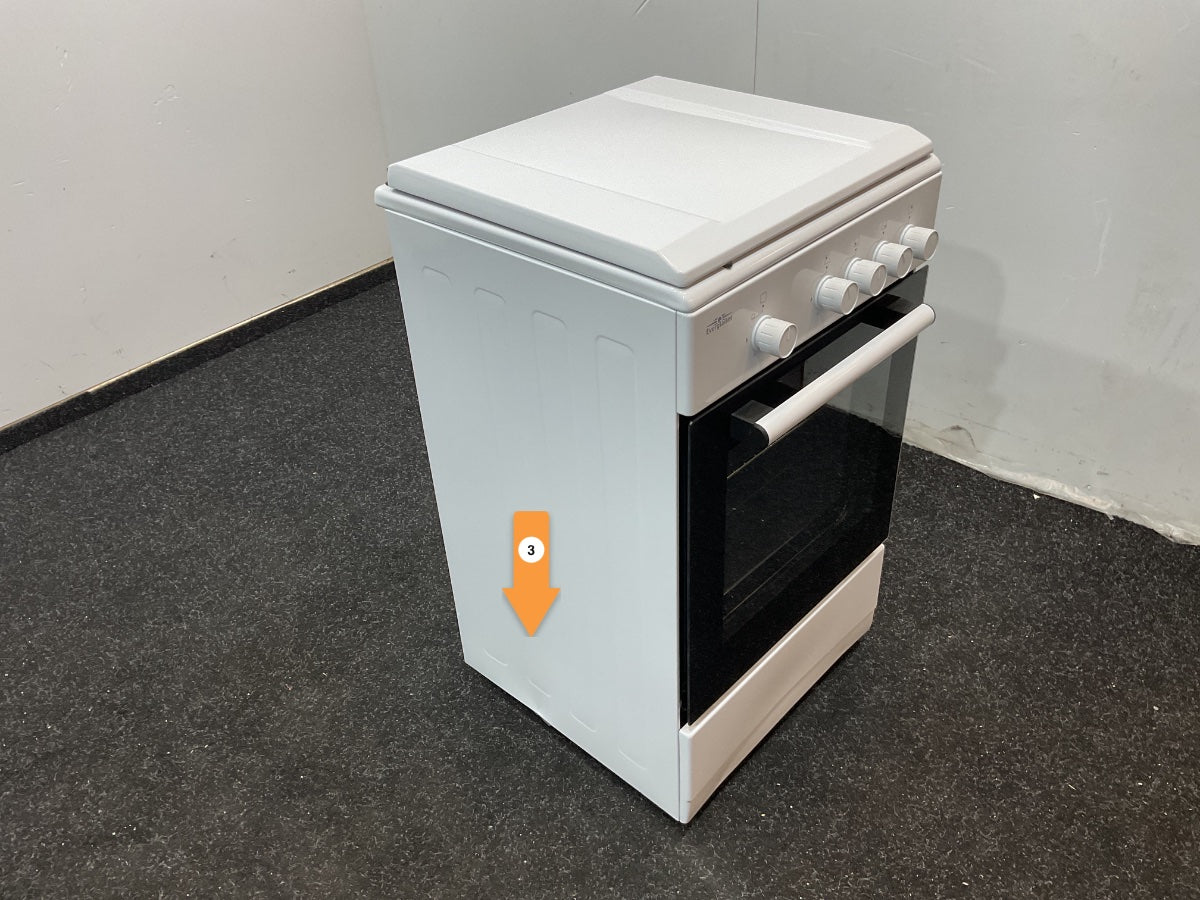 Everglades gasfornuis met gasoven EVCK039 - Wit - 50cm