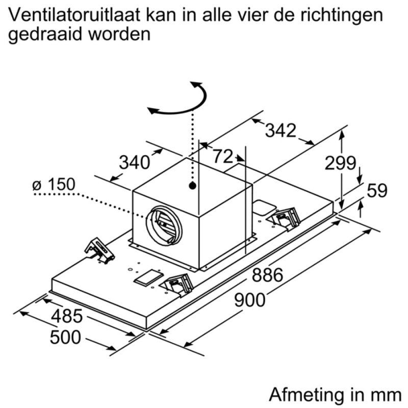 Siemens afzuigkap plafondunit LR97CAQ20