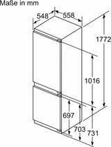 Siemens inbouw koelkast KI86NADD0 - iQ500 - Vlakscharnier 