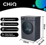 CHiQ wasmachine CW07123863AX - 7 KG - Space Pro - Grijs