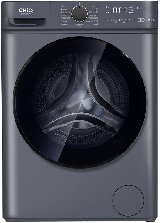 CHiQ wasmachine CW07123863AX - 7 KG - Space Pro - Grijs