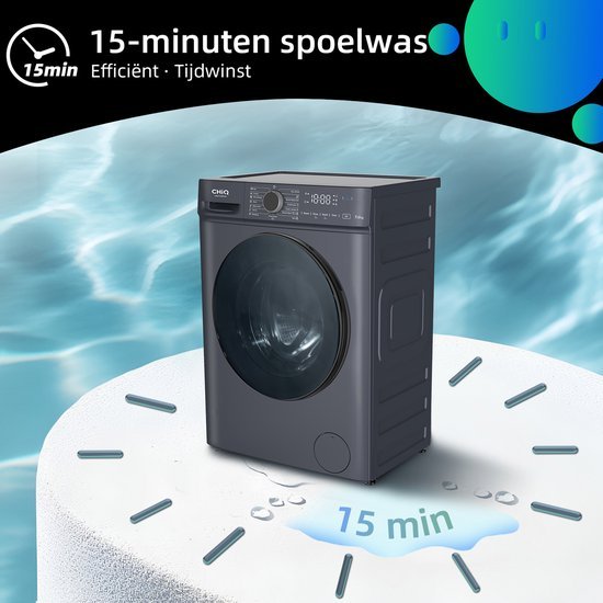 CHiQ wasmachine CW07123863AX - 7 KG - Space Pro - Grijs