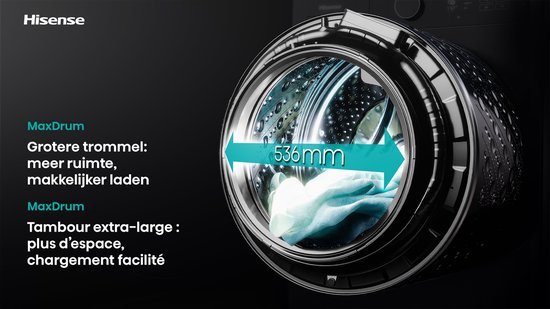 Hisense wasmachine WF5I8043BWF - Wi-Fi
