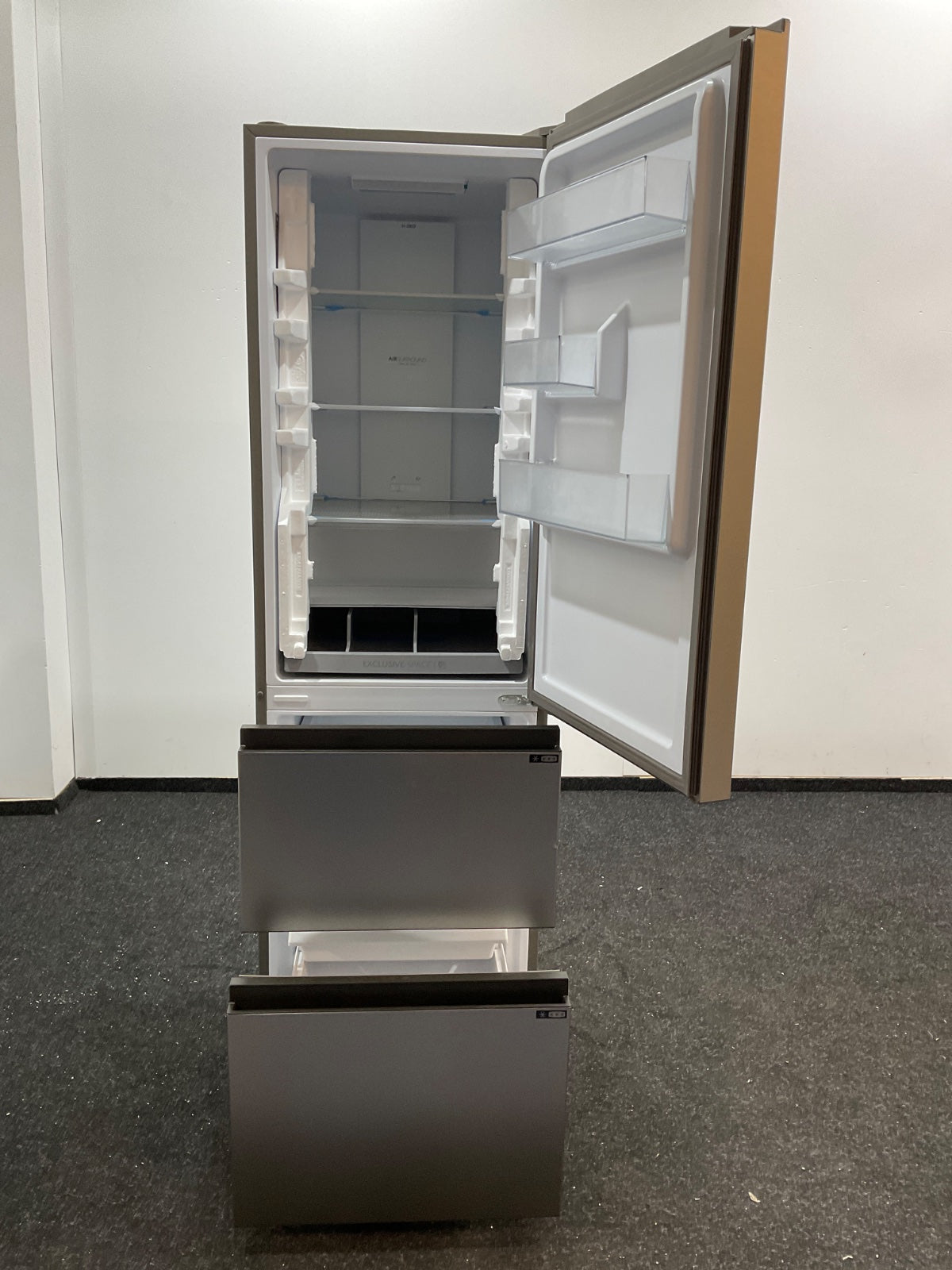 Haier koelkast HTR3518ENMX - Direct Access Lades - RVS