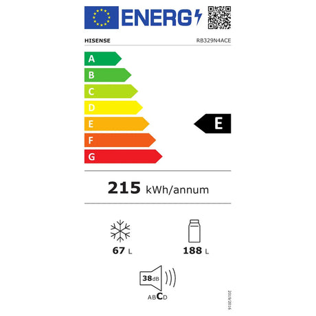 Hisense koelkast RB329N4ACE - RVS - NoFrost