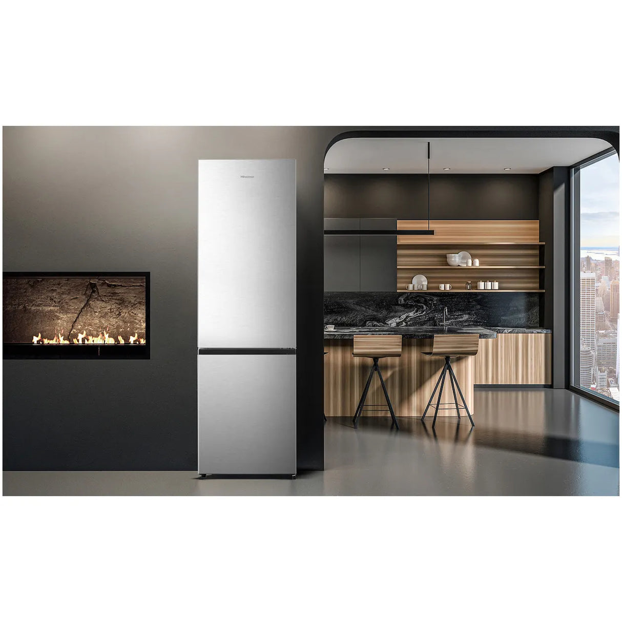 Hisense koelkast RB329N4ACE - RVS - NoFrost
