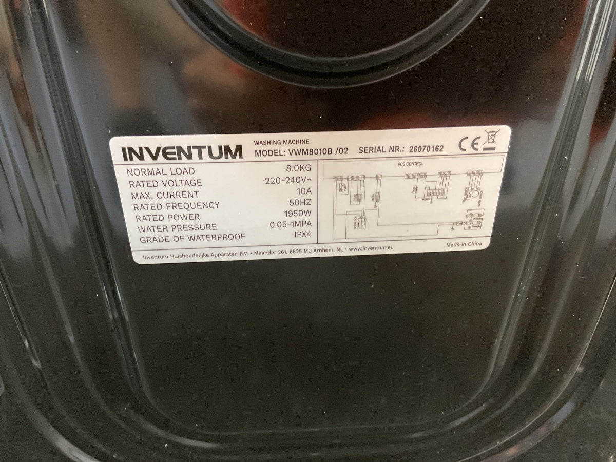 Inventum wasmachine VWM8010B - Zwart