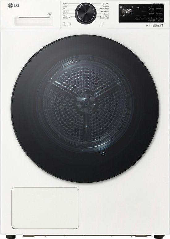 LG warmtepompdroger RHX5009TWB - 9 kg - Wit