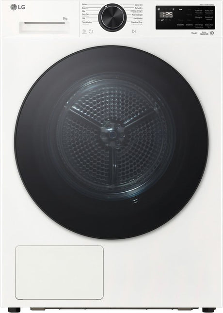 LG warmtepompdroger RHX5009TWB - 9 kg - Wit