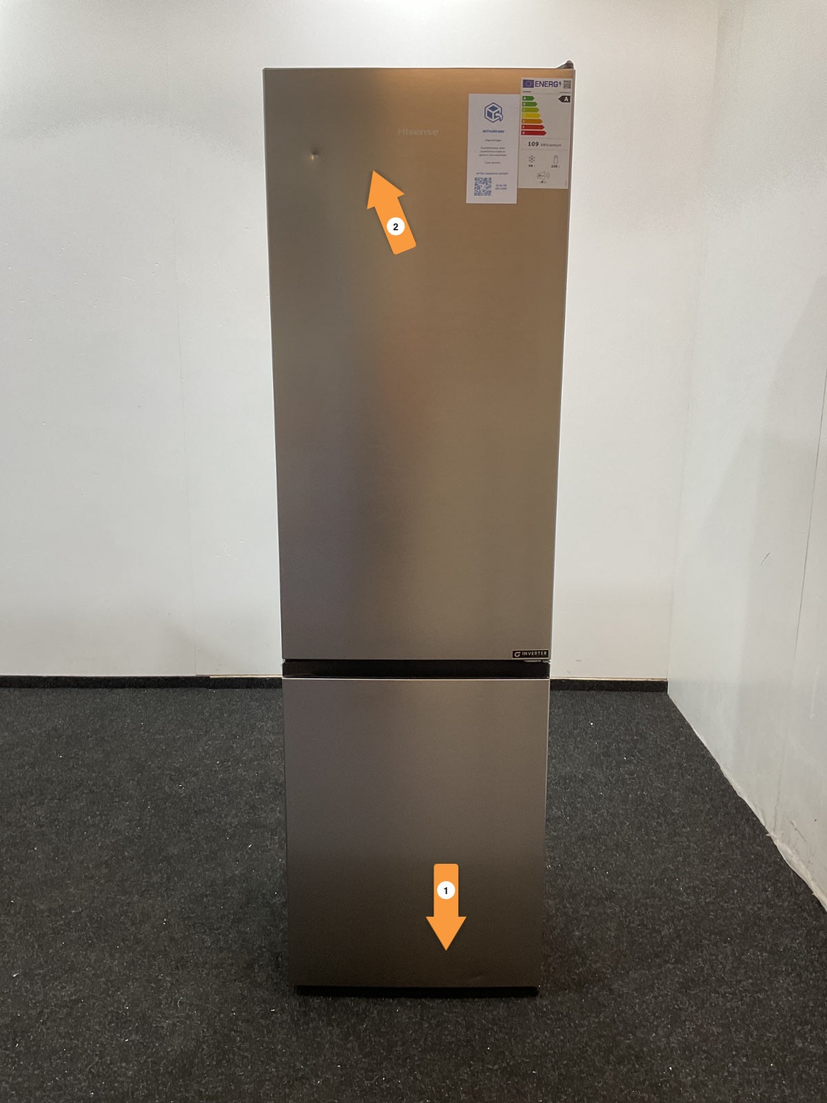 Hisense koelkast RB440N4ACA - RVS