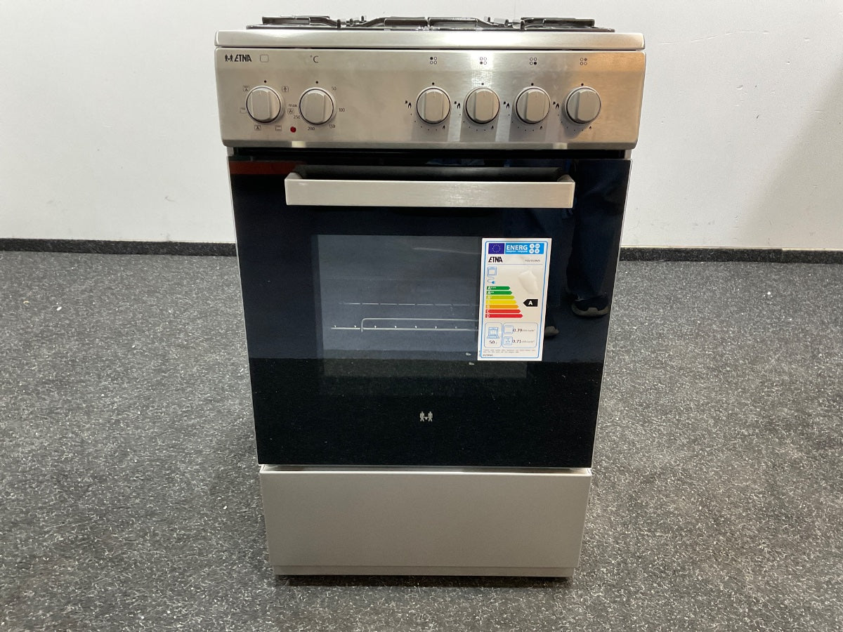 ETNA Gas/elektro fornuis FGV350RVS - 50 cm - RVS
