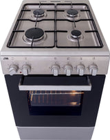ETNA Gas/elektro fornuis FGV350RVS - 50 cm - RVS
