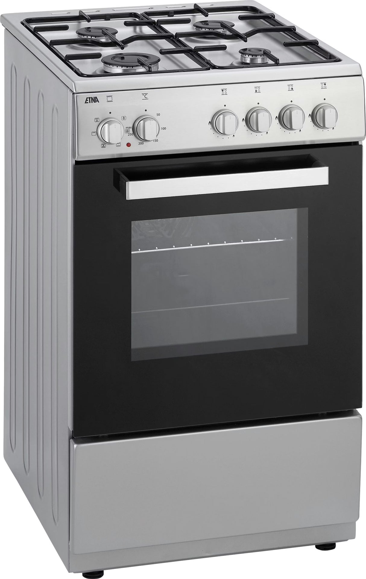 ETNA Gas/elektro fornuis FGV350RVS - 50 cm - RVS