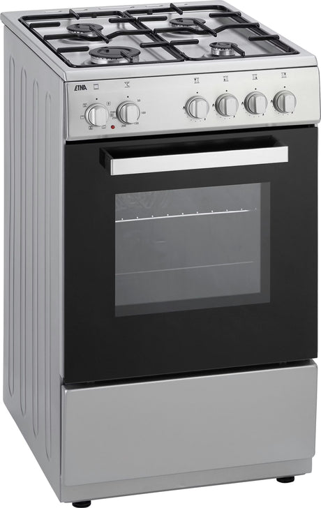 ETNA Gas/elektro fornuis FGV350RVS - 50 cm - RVS