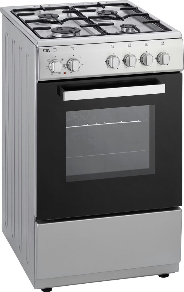 ETNA Gas/elektro fornuis FGV350RVS - 50 cm - RVS