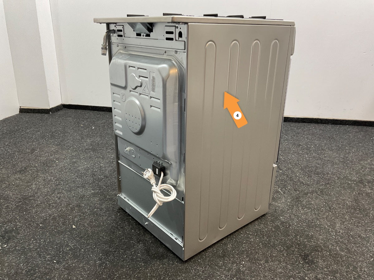 ETNA Gas/elektro fornuis FGV350RVS - 50 cm - RVS