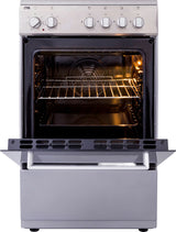 ETNA Gas/elektro fornuis FGV350RVS - 50 cm - RVS