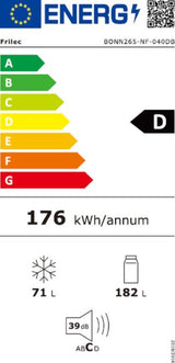 Frilec koelkast BONN265-NF-040-DBL - Zwart