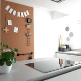 Prikwandkurk op rol - 8mm dik - 150cm breed - Voorgelijmd 1mtr + houten pushpins