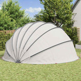vidaXL Opvouwbare Zwembadkoepel Handmatig - Grijs/Oranje - 592 x 590 x 275 cm