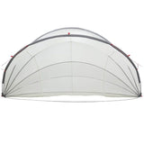 vidaXL Opvouwbare Zwembadkoepel Handmatig - Grijs/Oranje - 592 x 590 x 275 cm