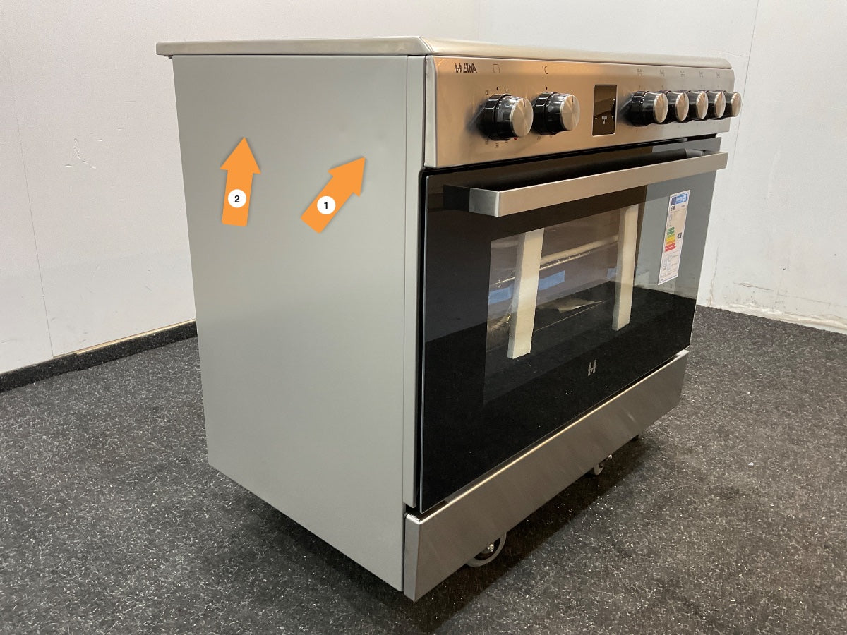 ETNA Inductiefornuis FI590RVS - 90 cm