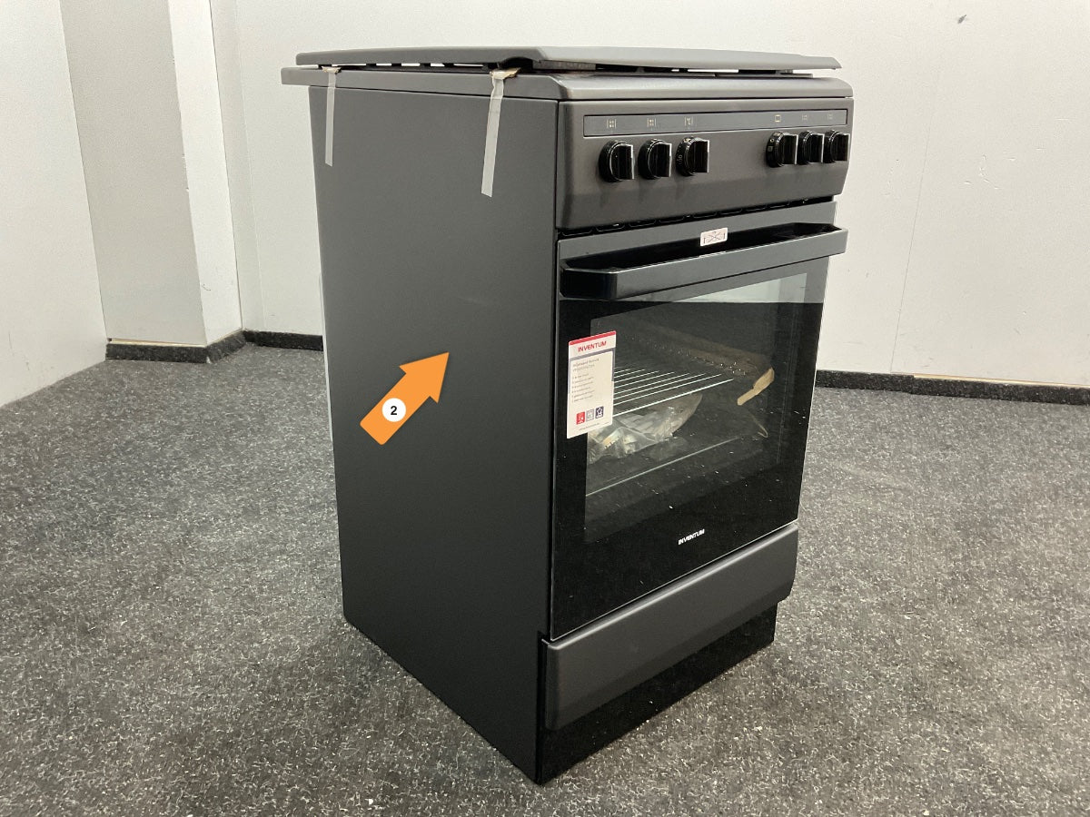 Inventum gasfornuis VFG5020GZWA - Zwart