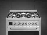 SMEG C7GMXNLK9 - Gasfornuis - 70 cm - RVS
