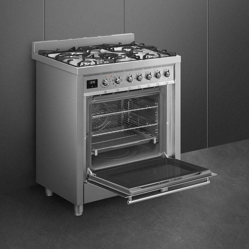 SMEG C7GMXNLK9 - Gasfornuis - 70 cm - RVS