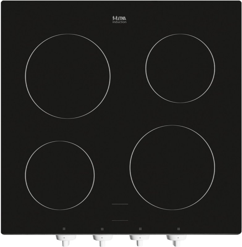 Etna KCV154WIT - Vrijstaande Keramische Kookplaat - 54 cm - WIT