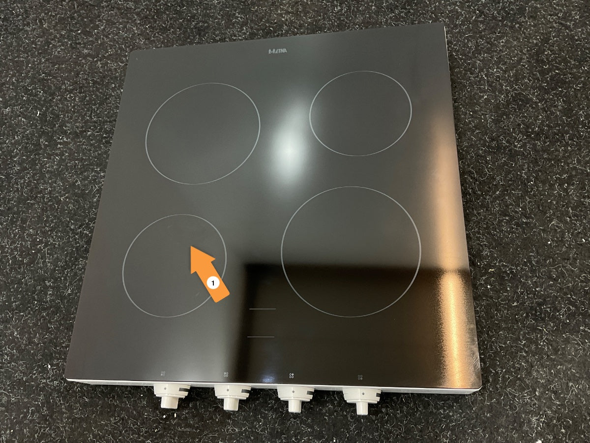 Etna KCV154WIT - Vrijstaande Keramische Kookplaat - 54 cm - WIT